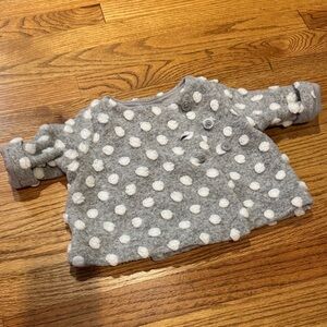 Gap Baby/ Gray Polka Dot Baby Sweater
